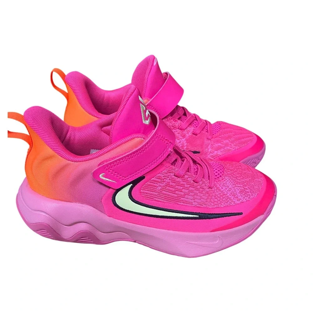 Nike Giannis Immortality 3 Kids Basketball Shoes Pink Orange IH7665-601 2.5Y
